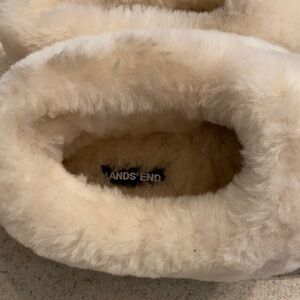 Lands' End Soft Cream Slippers